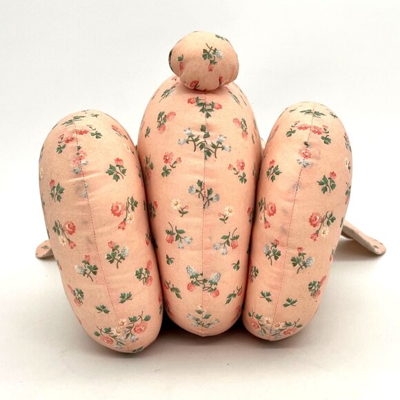 Vintage Floral Print Stuffed Easter Bunny Rabbit Plush Toy Handmade by Grandma - Picture 4 of 16